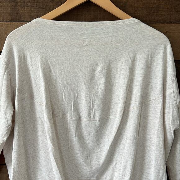 Lululemon Athletica Women's Back In Action Long Sleeve Heathered Dove Grey - Picture 8 of 9
